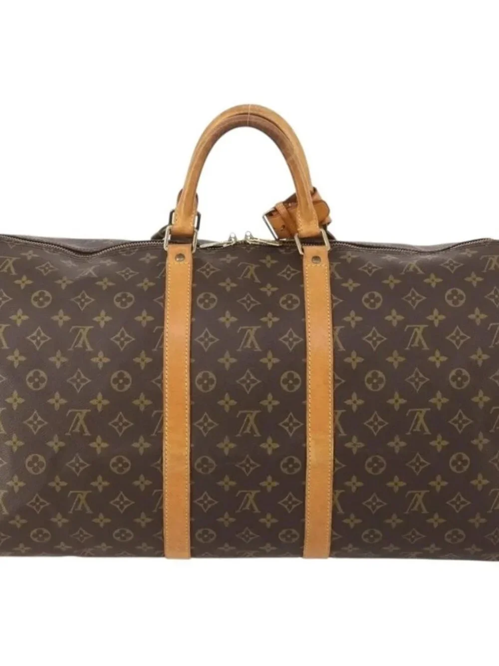 LOUIS VUITTON Monogram Keepall 55 Boston Bag M41424 LV Auth 186234A